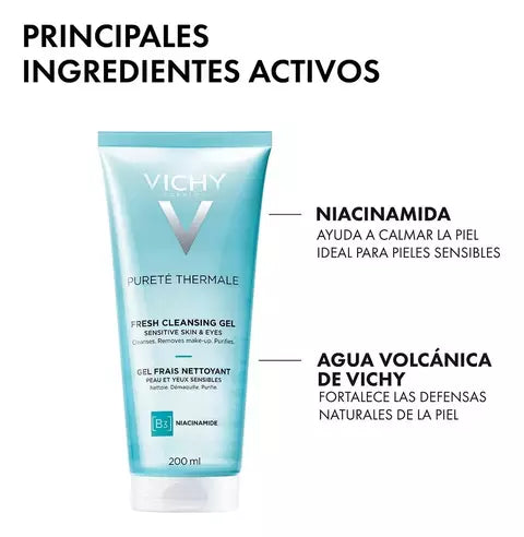 VICHY - Purete Thermale Gel Limpiador Fresco - 200 ml