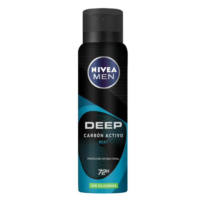 Nivea - Antitranspirante Men Deep Carbón Activo Beat - 150 ml