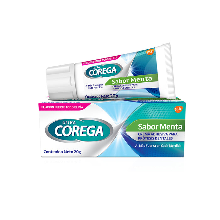 Ultra Corega Crema SaborMenta Adhesivo Dental - 20 gr