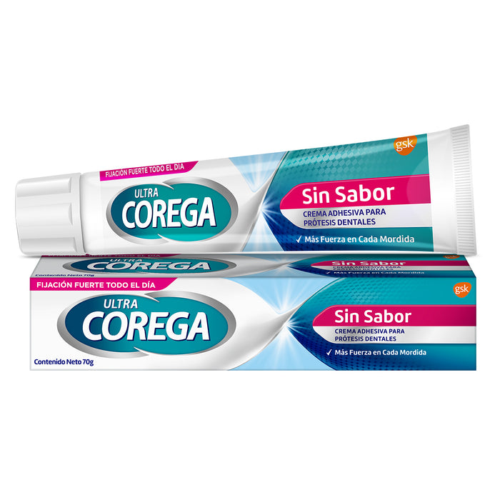 Ultra Corega Crema Sin Sabor Adhesivo Dental - 70 gr