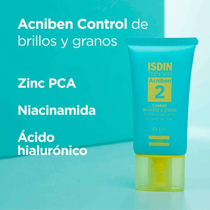 ISDIN - Acniben 2 Control de brillos y granos - 40 ml