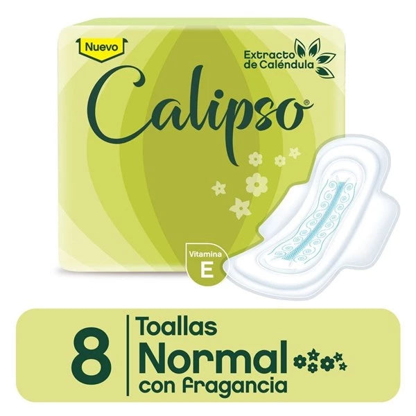 CALIPSO - Toallas Intimas Normal con Fragancia - 8u