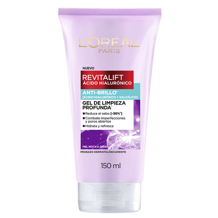 LOREAL REVITALIFT - Gel de Limpieza Profunda Anti-brillo - 150ml