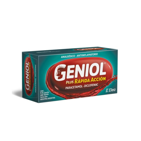 GENIOL PLUS - Analgesico - 12 caps blandas